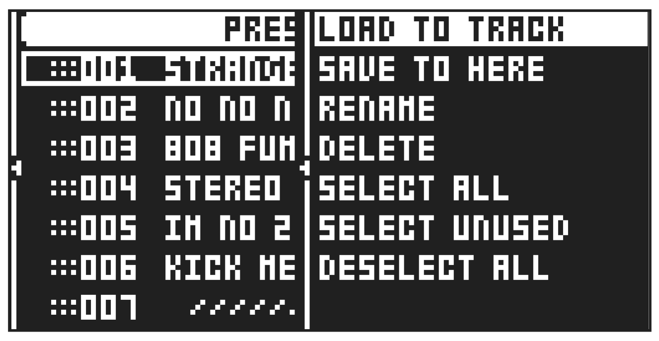 9.3 PRESET/KIT MENU — figure 5