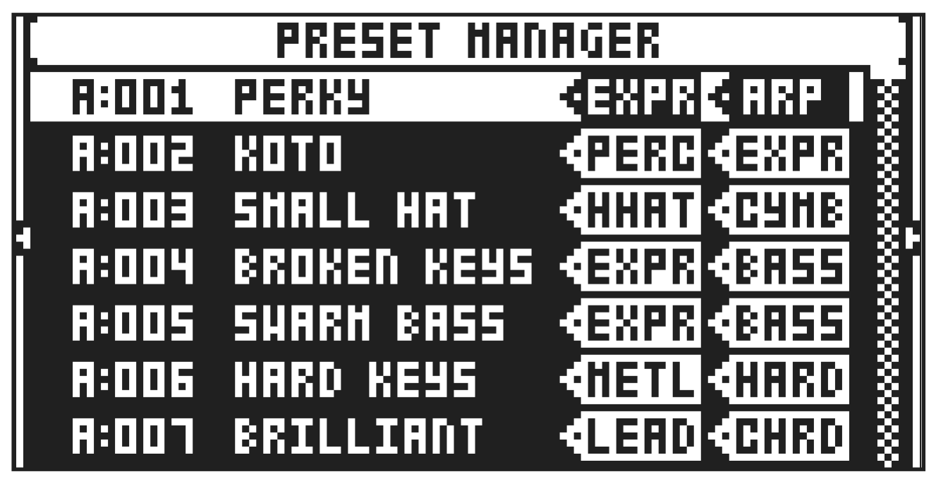 9.2 PRESET/KIT MENU — figure 2