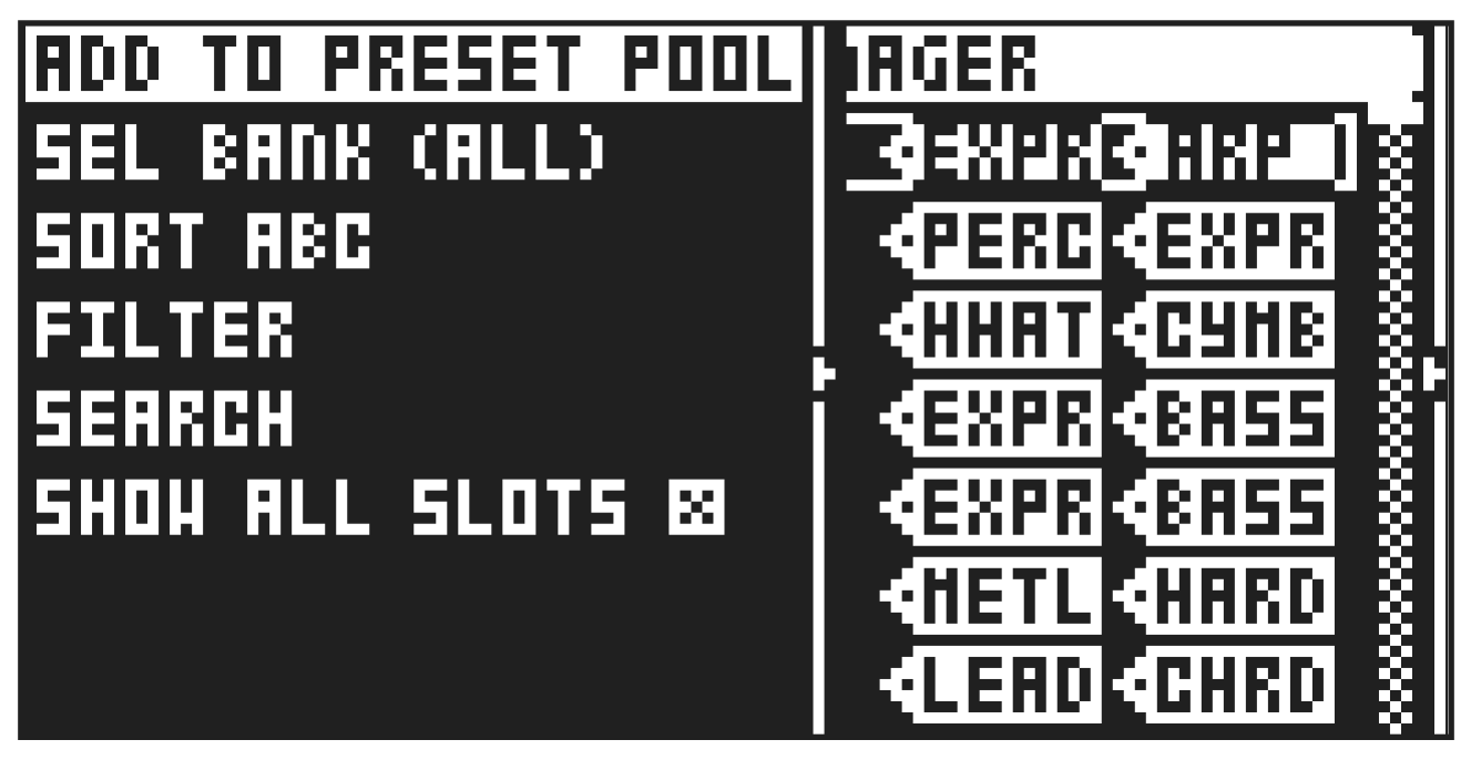 9.2 PRESET/KIT MENU — figure 3