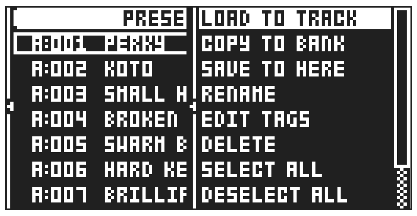9.2 PRESET/KIT MENU — figure 4